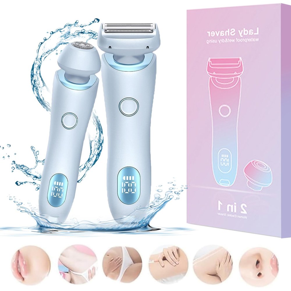 Dusk Official Razor for Women - Glide Pro 3.0 3-in-1 Multifunctioning Silk Shaver, Smooth Shave, Painless Hair Removal, Wet & Dry (Blue)