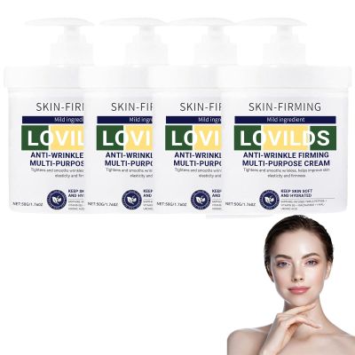 AEEHFENG Lovilds Skin Tightener, Advanced Firming & Wrinkle-Reducing Cream, Lovilds Skin Firming Rejuvenating Cream, Skin Firming, Moisturizing and Anti-Wrinkle for all Skin Types (4 Bottle)