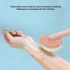 Back Scrubber for Shower with with Removable Brush Head, Long Handle Scrub Brush for Back Scrubber Body Exfoliator, Back Brush for Wet or Dry Brushing for Shower Men Woman (14inch Pink) view 3