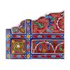 Red & Blue Moroccan frame for mirror, 61"x24"Full length Floor mirror frame, Farmhouse vertical mirror, handpainted Bathroom Mirror frame, Hanging wall art wooden frame, (Glass not included) view 3