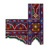 Red & Blue Moroccan frame for mirror, 61"x24"Full length Floor mirror frame, Farmhouse vertical mirror, handpainted Bathroom Mirror frame, Hanging wall art wooden frame, (Glass not included) view 4