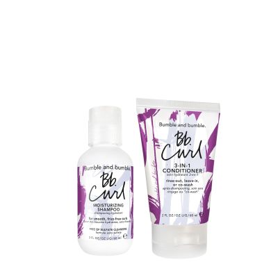 Bumble and bumble. Curl Moisturizing Shampoo + Curl 3-in-1 Conditioner Travel Size Set | For Moisturized Curls | Frizz Control + Color Safe | Coily, Curly, Wavy | With Coconut, Avocado + Jojaba Oil