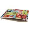 100% Cotton Portuguese Icons Organizer Pouch with Zipper  Colorful Design Featuring Lisbon Landmarks, Tram, and Sardine Patterns view 2