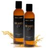 BASK & LATHER Beard Growth Oil, Frizz Free Hair Oil for Men Beard Care with Vitamins & Natural Ingredients to Hydrate, Smooth & Soften for Shiny, Thicker Fuller Beard Hair and Texture, 4 fl oz, 2PK view 1