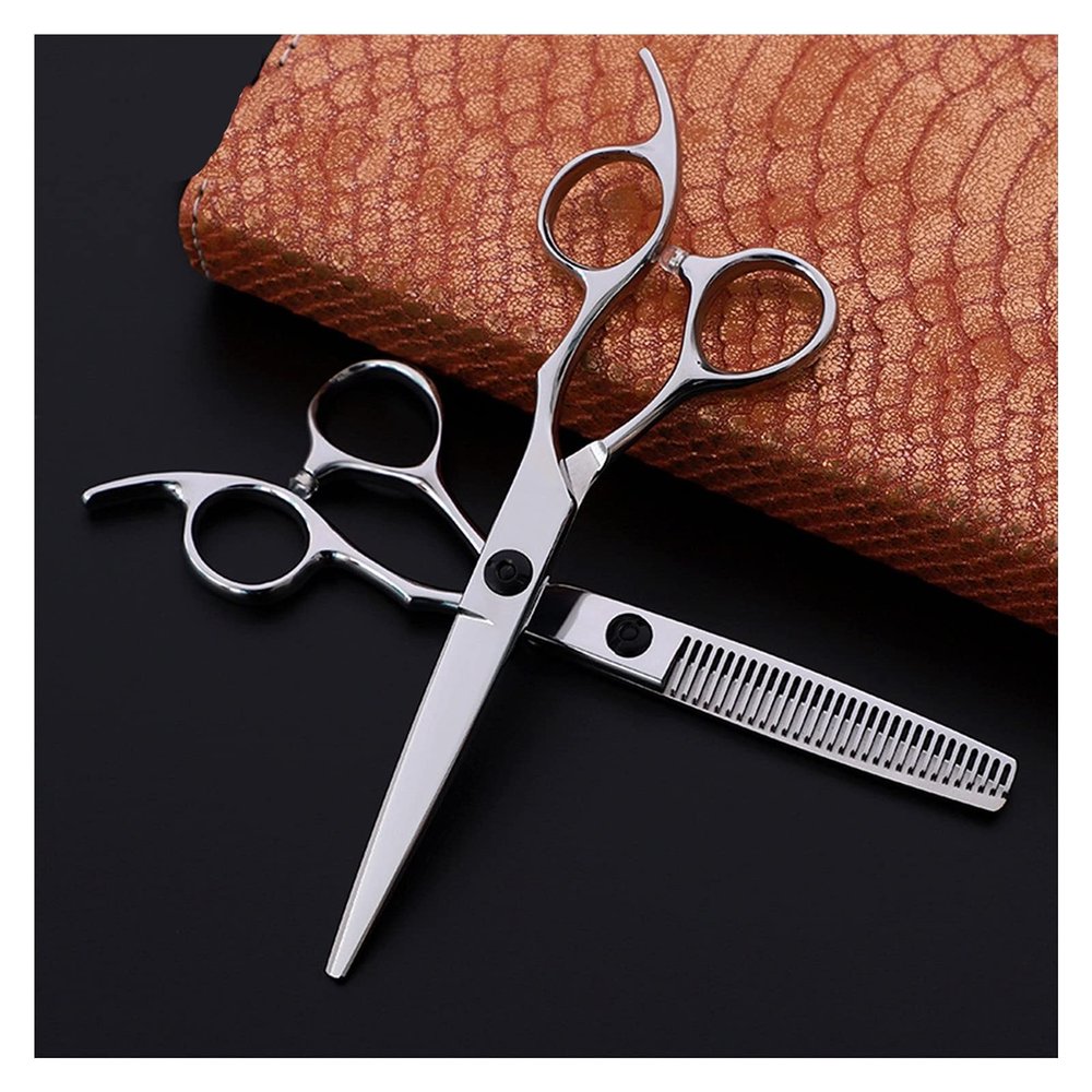 6.0 inch Hand-Handled Hairdressing Scissors Set, Barber Scissors, Flat Cut, Dental Scissors, Household Haircut Set Hair Cutting Shears