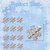 12 Pcs Snowflake Hair Clips - Rhinestone Pearl Accessories, Christmas Sparkly Pins, Cute Small Silver Metal Barrettes for Women Girls view 2