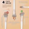 11pcs makeup brushes white make up brushes set white for makeup professional glitz and glam makeup brush set foundation blending brush eyeshadows make up brush set Gift for Women view 2