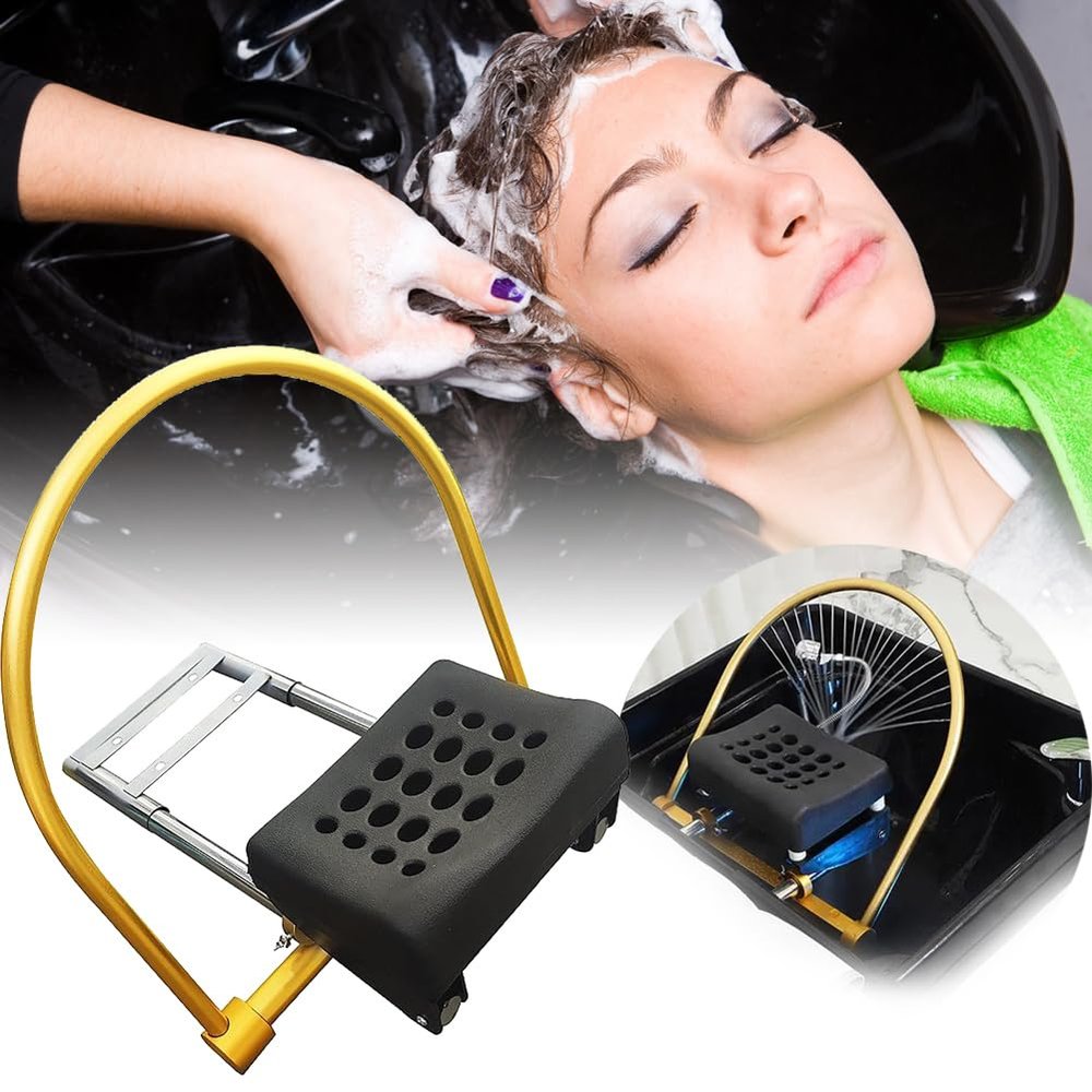 Water Circulation Rack with Pillow Kit for Head Spa Salon Equipment Frame - Hair Treatment Scalp Care Waterfall Basin Faucet - Shower Shampoo Bed Accessories