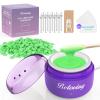 Nose Wax Kit Men, Mini Wax Warmer for Facial Hair Removal, Ear Eyebrow Waxing Kit for Women Men With 100g Beads, 10 Applicators, 10 Nose Sticks, Portable Melt Machine for Home Travel Use - Purple view 1