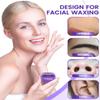 Nose Wax Kit Men, Mini Wax Warmer for Facial Hair Removal, Ear Eyebrow Waxing Kit for Women Men With 100g Beads, 10 Applicators, 10 Nose Sticks, Portable Melt Machine for Home Travel Use - Purple view 2