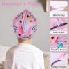 Basumee Microfiber Hair Towel Wrap for Kids 2 Pack Rapid Drying Hair Towel with Button Hair Turbans for Wet Hair Wraps Head Towel Wrap for Women and Girls, Blue view 3