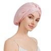 100% Mulberry Silk Bonnet for Sleeping Women, 22 Momme Grade-6A Double Layer Silk Hair Wrap With Elastic Band Stay On Head All Night(1PCS,Pink) view 1