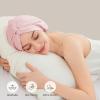 100% Mulberry Silk Bonnet for Sleeping Women, 22 Momme Grade-6A Double Layer Silk Hair Wrap With Elastic Band Stay On Head All Night(1PCS,Pink) view 2