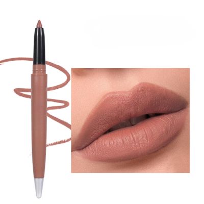 Matt Nude Lipstick Lipliner Lip Crayons One Step Lips Velvet Moisture Smooth Matte Lipstick Pencils 24 Hour Long Lasting Waterproof&Waterlasting Lipstick (05#)