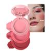 3-in-1 Blendable Trio 3D Blush Trio Palette Contour Highlight Blush Makeup Palette Cream Bronzer Silky Smooth Powder Blush Shimmer Highlighter Makeup Powder Pink Brown Eyeshadow Palette view 1
