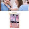 10Pcs Mini Makeup Brush Set, Soft Fiber Lightweight Portable Cosmetic Brushes Kit for Convenient Travel with Rubber Handle, Aluminum Tube view 4