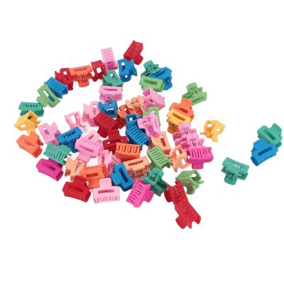 100pcs Small Hair Claw Clips Matte Colorful Non Slip for Women Girls Medium Thick Thin Hair Organizer Decorative Mini Tiny Clips