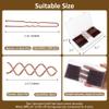 203 Count Bun Hair Pins - 200 Bobby Pins and 3 Kitsch Spin Pins With Storage Box, Brown U Shaped French Pin (Brown) view 3