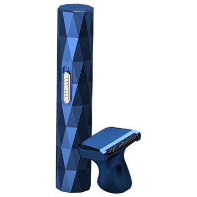 USB Rechargeable Nose Hair Trimmer for Men Women, Dual-Edge Stainless Steel Blade, High Speed Motor, Easy to Clean, Portable Design, Perfect for Nose, Ear, Blue Dual Head