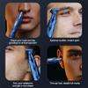 USB Rechargeable Nose Hair Trimmer for Men Women, Dual-Edge Stainless Steel Blade, High Speed Motor, Easy to Clean, Portable Design, Perfect for Nose, Ear, Blue Dual Head view 3