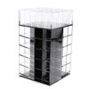 360 Rotating Lipstick Holder Organizer, 65 Slots Makeup Display Case with DIY Assembly, Sturdy Acrylic Cosmetic Storage Box for Lipsticks, Nail Polish, and - Black view 3