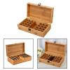 Wooden Essential Oil Box - 25 Slots, Bamboo Storage Case for 5ml 10ml 15ml Bottles, Weight & Compact, Perfect Gift for Essential Oil Lovers - 25 Grids view 3