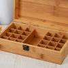 Wooden Essential Oil Box - 25 Slots, Bamboo Storage Case for 5ml 10ml 15ml Bottles, Weight & Compact, Perfect Gift for Essential Oil Lovers - 25 Grids view 4