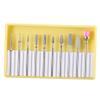 10pcs Electric Nail Drill Bits Set with Tungsten Steel, Ceramic and Emery Material for Acrylic Nails - Manicure Pedicure Polishing, Cuticle Dead Skin Removal - - BH-02 view 3