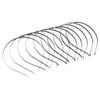 10pcs Textured Grip Metal Hair Loop Bands, Expandable DIY Hair Hoop Craft Supplies for Cat Ear Headband, Women's Hair Accessories - as described, Black view 1