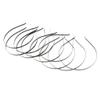 10pcs Textured Grip Metal Hair Loop Bands, Expandable DIY Hair Hoop Craft Supplies for Cat Ear Headband, Women's Hair Accessories - as described, Black view 3