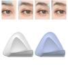 Triangle Eyebrow Trimmer 2-Pack, Weight Stainless Steel Razor Set for Men and Women, Perfect for Facial Beauty Care, Portable Shaving r with ive Cover, White Purple view 2
