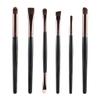 6pcs Soft Synthetic Eyeshadow Makeup Brush Kit for Eyeliner Eye Liner- Professional Set for Liquid and Powder Blending - for Travel - Gift for Her - Versatile - Black Coffee view 1