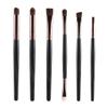 6pcs Soft Synthetic Eyeshadow Makeup Brush Kit for Eyeliner Eye Liner- Professional Set for Liquid and Powder Blending - for Travel - Gift for Her - Versatile - Black Coffee view 3