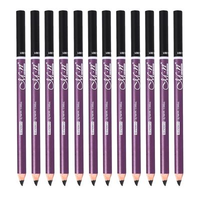 Black/Dark Brown/Brown 12-Piece Brow Pencil Makeup Set, Smudgeproof Eyebrow Liner Pen for Perfect Makeup, Suitable for Beginners - Black
