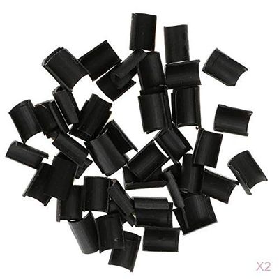 100pc Flat U Tip Keratin Granule Beads Set Nail | Hair Extension Hot Fusion Glue | Rebond & Bonding U Tips - 1 x 0.5cm, Black