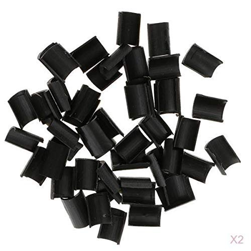 100pc Flat U Tip Keratin Granule Beads Set Nail | Hair Extension Hot Fusion Glue | Rebond & Bonding U Tips - 1 x 0.5cm, Black