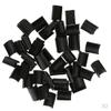 100pc Flat U Tip Keratin Granule Beads Set Nail | Hair Extension Hot Fusion Glue | Rebond & Bonding U Tips - 1 x 0.5cm, Black view 1