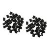 100pc Flat U Tip Keratin Granule Beads Set Nail | Hair Extension Hot Fusion Glue | Rebond & Bonding U Tips - 1 x 0.5cm, Black view 2