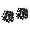 100pc Flat U Tip Keratin Granule Beads Set Nail | Hair Extension Hot Fusion Glue | Rebond & Bonding U Tips - 1 x 0.5cm, Black view 3