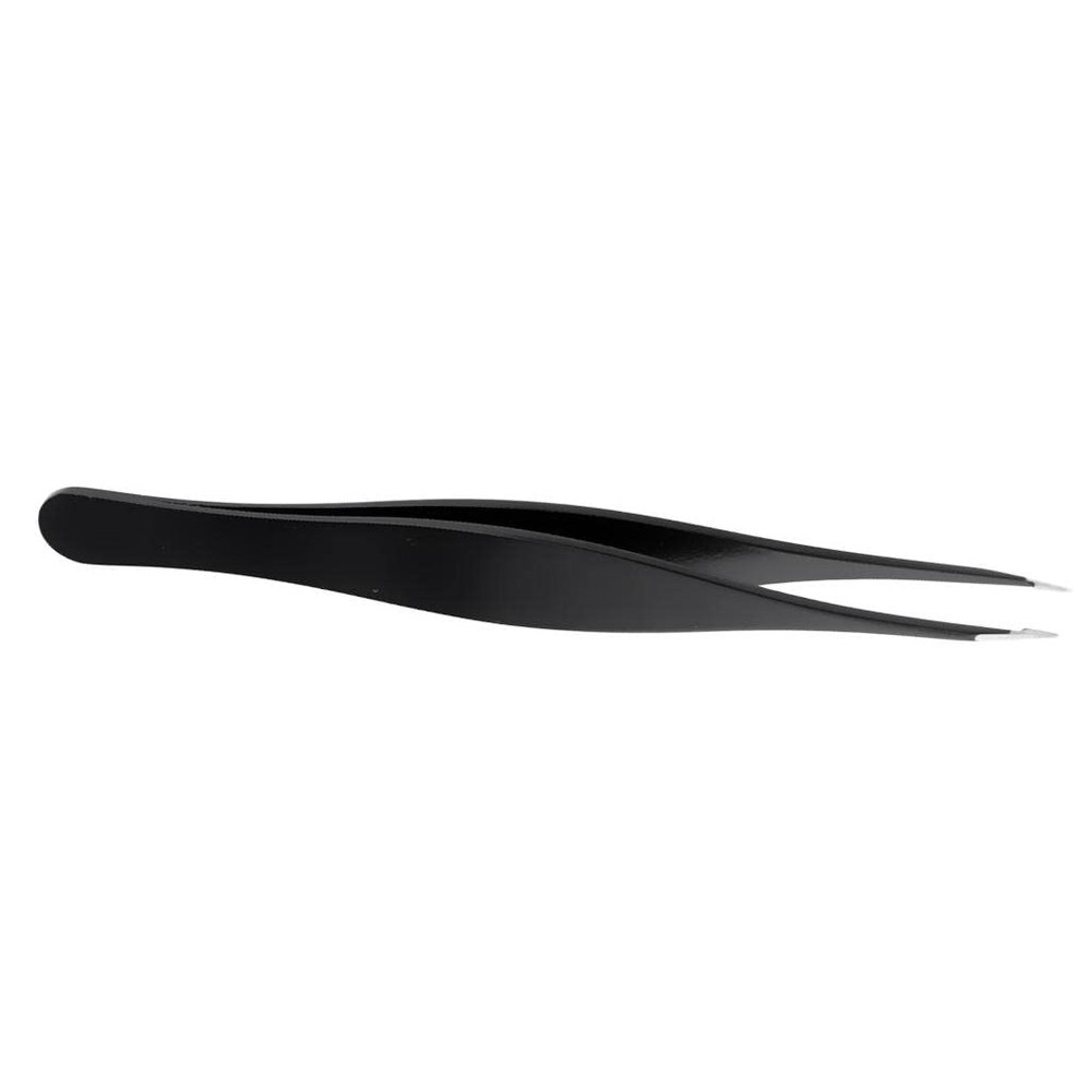 Professional Eyelash Extension Tweezers - Multifunctional Sharp & Curved Head Clamp for False Lash Application | Titanium Steel Material - Sharp Head