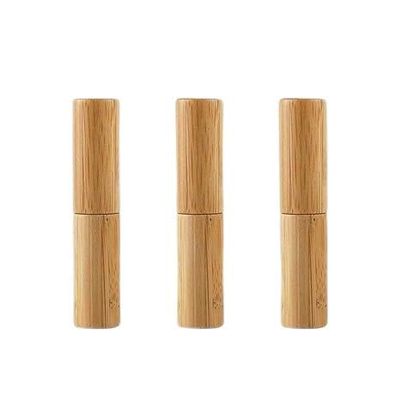 10 Pieces Empty Bamboo Lipstick Tubes,Wooden Bamboo Lipstick Tubes,Lip Balm Tubes,Balm Gloss Tubes Containers,Refillable Balm Lip Gloss Tube Holder Container,for DIY Makeup Cosmetic Travel Everyday