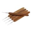 5Pcs Hair Crochet Hook Set - Natural Bamboo, 0.75mm Hooks - Time-Saving Dreadlock Fixing - for Hair Weaving and Extension Tools - 0.5mm, As Pictures Shown view 3