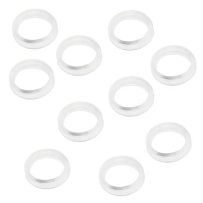 10 Soft Rubber Thumb Rings, Grooming Scissors Inserts - Black - Blisters & Callouses - Custom Fit - Long Lasting - Fits Most Shears - White