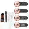 2Pcs Eyebrow Stamp Shaping Kit with 10 Reusable Stencils & Brushes | Sweatproof Eyebrow Powder for Lasting Enhancers | Natural Hairline Trimming Tools for - Dark Brown view 3