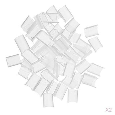100pc Flat U Tip Keratin Granule Beads Set Nail | Hair Extension Hot Fusion Glue | Rebond & Bonding U Tips - 1 x 0.5cm, White