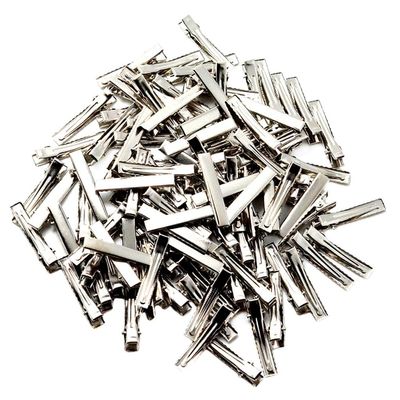 100x Silver Metal Alligator Clips Hair Accessories | DIY Hair Bows Hair Clips | Teeth Design for Thick or Thin Hair | Craft Supplies for Styling Art - 4cm(100Pack), Silver