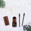 2Pcs Eyebrow Stamp Shaping Kit with 10 Reusable Stencils & Brushes | Sweatproof Eyebrow Powder for Lasting Enhancers | Natural Hairline Trimming Tools for - Medium Brown view 3