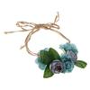 Boho Floral Hairband Garland for Bride Wedding | Beach Party Headwear and Women Hair Accessory | Handmade Flower Headband Headdress - Blue view 2
