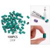 100Pcs Sanding Bands Nail Drill Bit Set - Professional Coarse Fine Grit Polish Removal Manicure Tool - 80 120 180 Mesh File Art Count - Acrylic r Cuticle Ca - 180 Green view 2