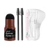 2Pcs Eyebrow Stamp Shaping Kit with 10 Reusable Stencils & Brushes | Sweatproof Eyebrow Powder for Lasting Enhancers | Natural Hairline Trimming Tools for - Black view 1